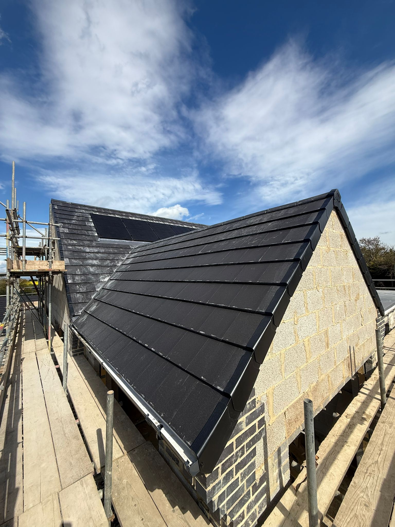 New build roof tiling in Seamer